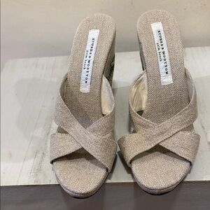 Stubbs & Wootton Beige Wedge Sandals